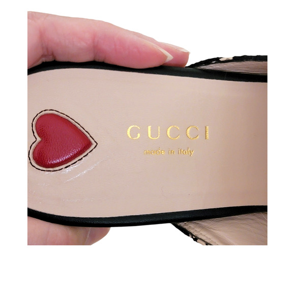 Gucci Horsebit Princetown Black Lace Loafers Slides Flats Mules 8.5 38.5 475094 - Picture 7 of 15